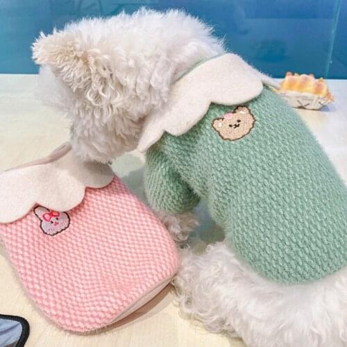 Winter Warm Pet Clothes Cute Animal Printed Dog T-Shirt Pullover for Chihuahua Shih Tzu Pet Puppy Cat Sweatshirt Clothing