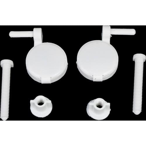1set/2Pcs Plastic Toilet Seat Screws Fixings Fit Toilet Seats Hinges Repair Tools