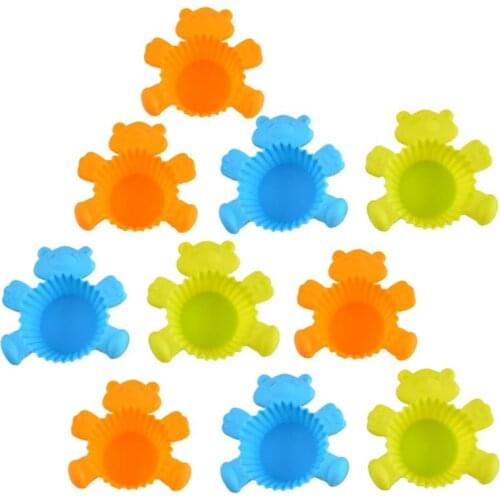 10 pcs Silicone Cake Mold Creative Cute Muffin Cupcake Baking Molds Pudding Mold Silicone DIY Baking Cake Mould Cupcake Molds