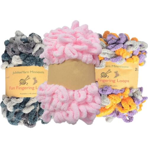 100G Loops Yarn Polyester Warm Puffi Circle Cotton Braided Rope DIY Yarn to Knitting Scraf Hat