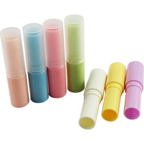 100pcs Lip Balm Container with Caps Mini Empty Lip Balm Stick Tube Lipstick Tube 6 Color DIY Lipstick Cosmetic Tool