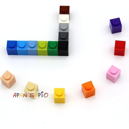 900pcs 1x1 Dots DIY Building Blocks Thick Figures Bricks Educational Size Compatible With 3005 Plastic Toys for Children