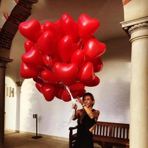 20pcs/lot Red Love Heart Latex Helium Balloons Wedding Decoration Valentines Day Birthday Party Balloons