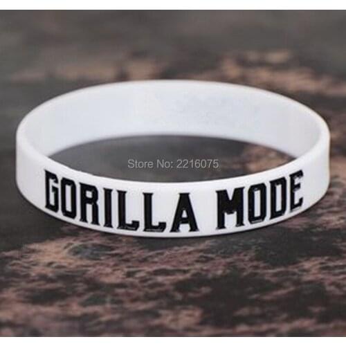 300pcs Gorilla Mode Motivational wristband silicone bracelets free shipping by DHL A