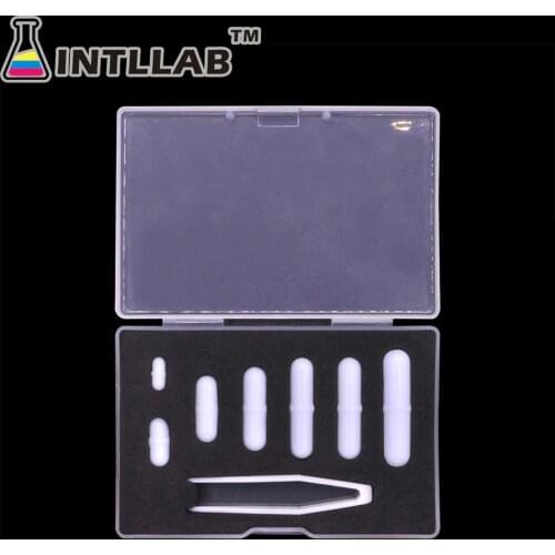 INTLLAB 7pcs Mixed Size Stir bar PTFE Magnetic Stirrer Mixer Stir Bars