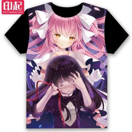 Anime Puella Magi Madoka Magica Cosplay casual men and women Full-color T-shirt