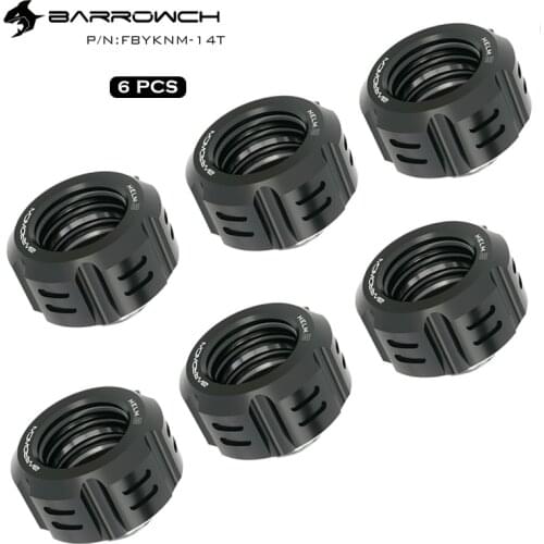 Barrowch 14MM Hard Pipe Fitting Compression Connecter, Finger-Tight joint Helm 2 Limited Edition, 4Pcs/lots FBYKNM-14