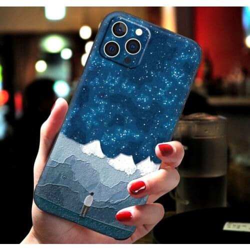 Coque For iPhone 12 Mini 12Pro X S 11 Pro Max Cases Cover XR 7 8 6 6S Plus SE 2020 Capa Emboss Starry Sky Soft Back Phone Cases