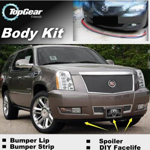 Bumper Lip Deflector Lips For Cadillac Escalade GTM 800 900 K2XL Front Spoiler Skirt For TG Fans Car Tuning / Body Kit / Strip