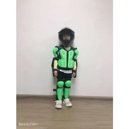 Kids Racing Jacket Knee pads elbow pads ATV Dirt bike race clother chest protector Riding gears for kid