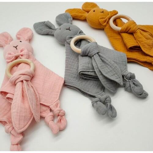 Baby Saliva Towel 100% Organic Cotton Newborn Baby Sleeping Dolls Kids Fashion Sleep Toy Soothe Appease Towel Bib
