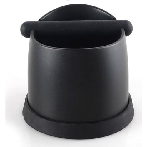 Espresso Dump Bin Black Large Capacity Coffee Grind Knock Box portable Bar Anti Slip Restaurant Coffee Knock Box