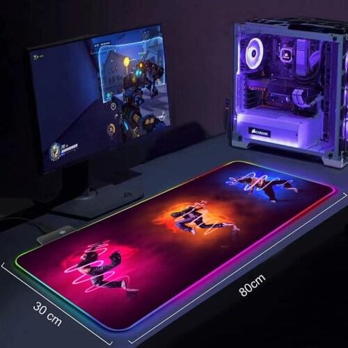 Cool hip hop RGB Large Gaming Mouse Pad 900x400/350X600mm LED Lighting Mousepad Gamer Computer Desk Mat Pad Gamer