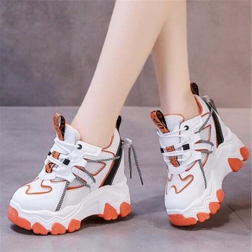 Autumn Breathable Ladies Chunky Sports Shoes Fashion 10 CM Casual Designers Platform Sneakers Woman Footwear Zapatillas Mujer