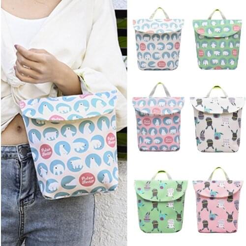 Multifunctional Baby Diaper Caddy Organizer Reusable Waterproof Fashion Prints Wet/Dry Bag Mummy Storage Bag Travel Nappy Bag