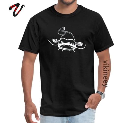 Catfish Prevailing Pope Sleeve Summer T Shirt Yakuza Round Collar Mens T Shirt Printed Tops Tees Summer/Autumn