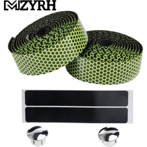 MZYRH Soft Road Bike Bicycle Handlebar Tape Cork EVA PU Handle Bar Tape Professional Cycling Damping Anti-Vibration Wrap