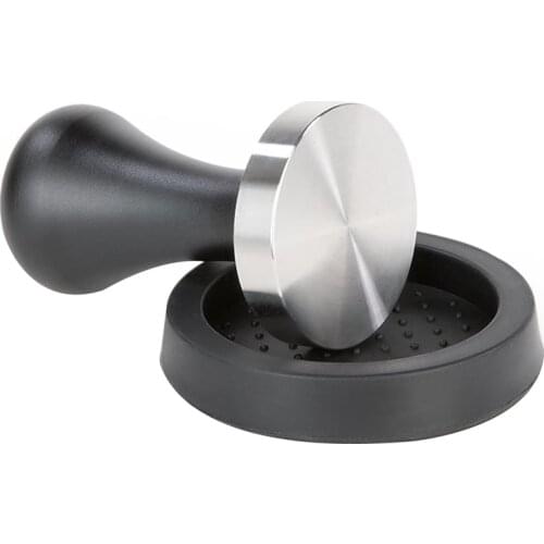 Coffee Tamper Set(51 mm),Espresso Stamp with Flat Stainless Steel Base,Espresso Hand Tamper with Coffee Tamper Mat