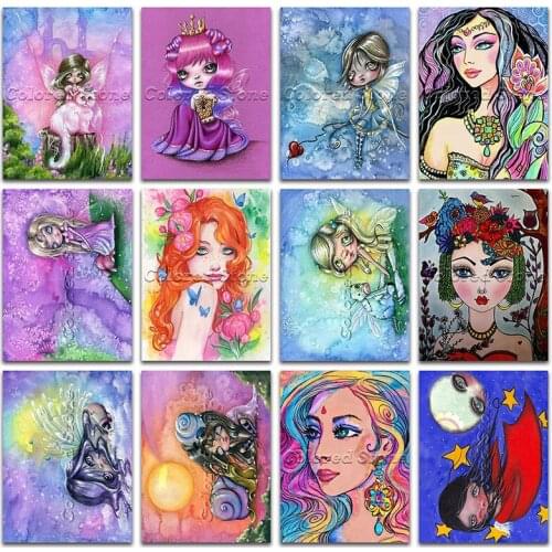 New Diamond painting Beautiful beauty lady girl butterfly fairy 5D DIY Full Square Drill embroidery Cross stitch 3D mosaic 1138