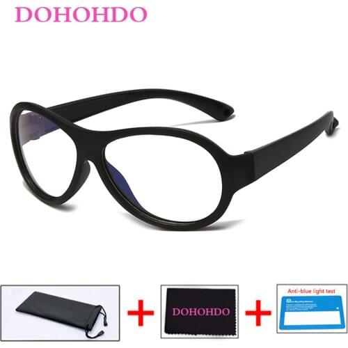 New Anti Blue Light Kids Glasses Boys Girls Optical Frame Computer Transparent Glasses Children Silicone Soft Eyeglasses Okulary