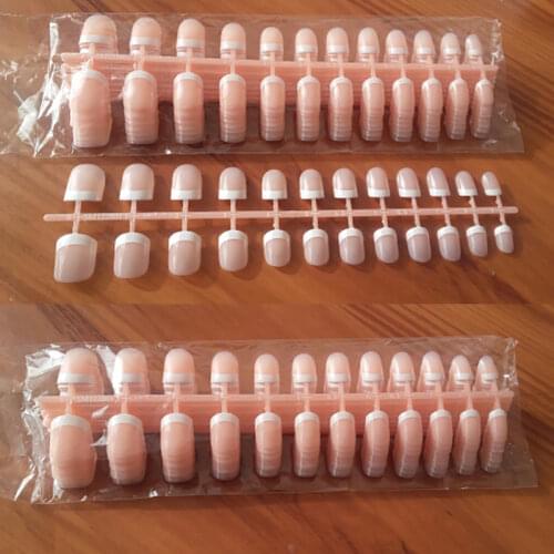 Wholesale 10 kits Full Cover French Fake Nails Nude Natural Manicure Nail Tips faux ongle False Nail for Office or Salon