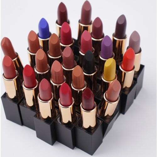 Wholesale Nude Matte Lispstick Private Label Lipsticks Custom Logo Lip Makeup Long Lasting Cosmetics Set High Quality