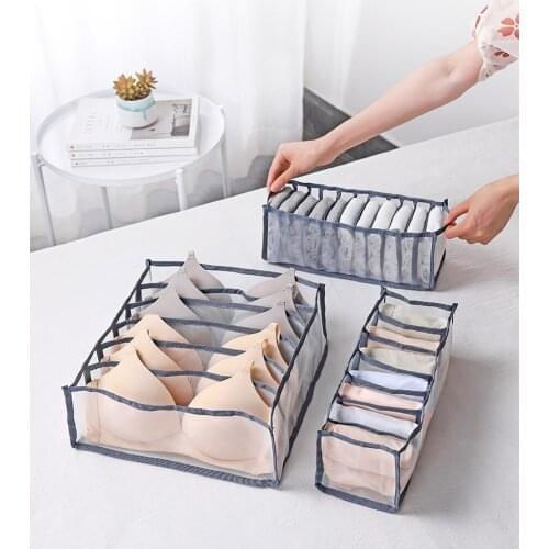 Underwear Bra Organizer Storage Box Beige Drawer Closet Bra Storage Boxes Underwear Clothes Organizer