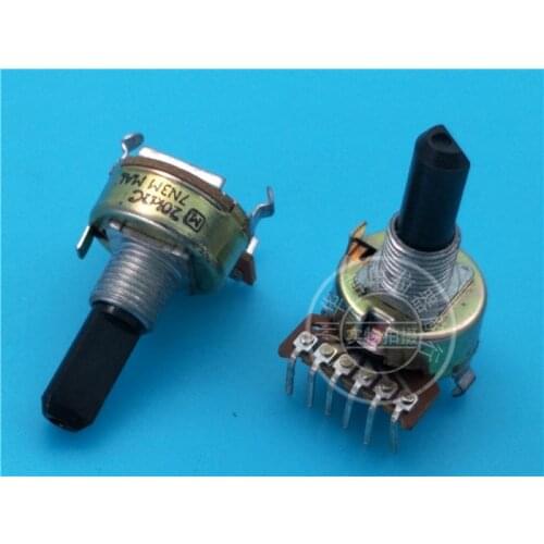 Original new 100% 161 Type double vertical with midpoint potentiometer C20K handle 20MMF 6pin EVC1XAF20C24 (SWITCH)