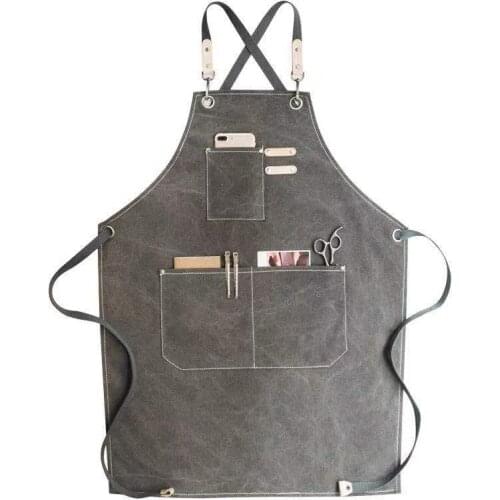 Hair Cutting Apron Barber Sleeveless Denim Apron Hairdresser Hair Cutting Protection Tool Hairdressing Styling Cloth Tools