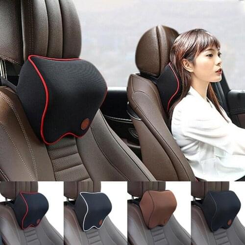 Car Pillow Cozy Seat Headrest Pillow Memory Cotton Travel Seat Protector Auto Support Neck Head Cushion Seat Rest Car Accessorie