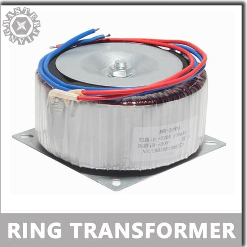 For Nema 34 86 Stepper Motor 220V to 50VAC 200W/400W/600W Ring transformer toroidal transformer Power Amplifier Transformer dual