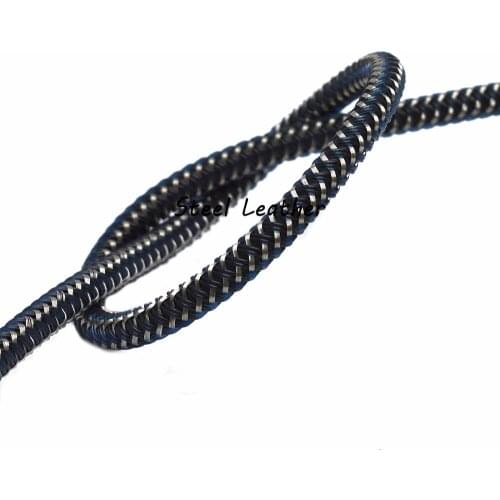 5m/lot Approx 6mm blue plastic fish wire cord with stainless steel strings cords for stainless steel cords braided cords DIY