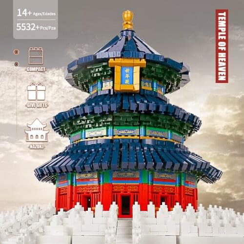 Mould King 22009 Architecture Building Block The MOC Temple of Heaven Model Streetview Assembly Bricks Toys Kids Christmas Gifts