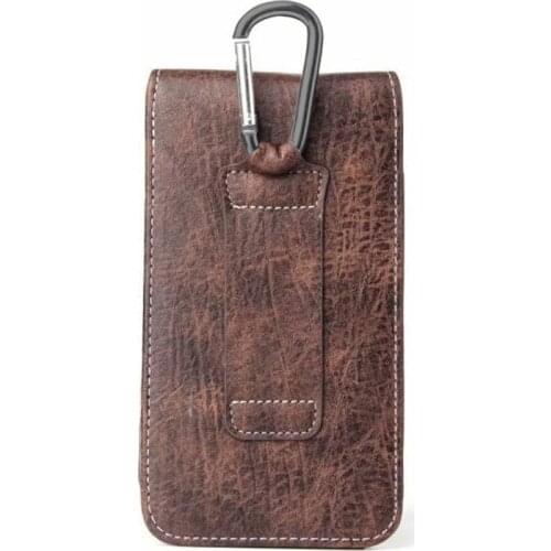 Universal Pouch Leather Phone Case for Iphone6 XS X 7 8plus Waist Bag Magnetic Holster Belt Clip Phone Cover for Redmi Note 8pro