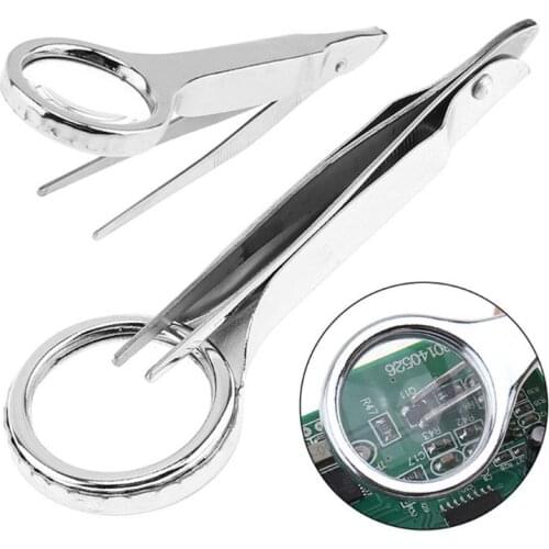 10X Handheld Magnifying Glass Portable Magnifier with Precision Tweezers Loupe for Inspection Stamps Crafts Jewelry Maps