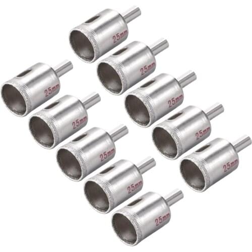 Uxcell 25mm Diamond Drill Bits Hole Saws for Glass Ceramic Porcelain Tiles 10 Pcs