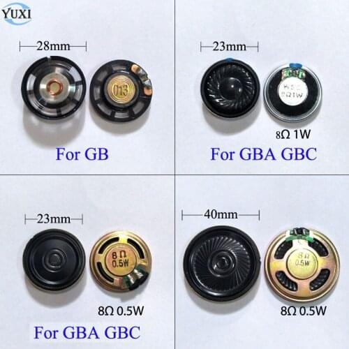 YuXi 1pcs 23mm 28mm 40mm Loudspeaker Speaker Repair Parts for Nintendo GameBoy Advance Color for GB GBA GBC Controller