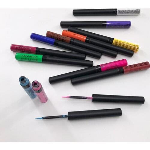 12Colors Colorful Liquid Eyeliner Waterproof Eyeliner Pen Easy To Wear Cosmetic Tools Long-lasting Custom Private Label Liner