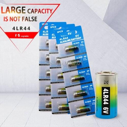 15pcs 6V 150mAh 4LR44 Alkaline battery for Cells Car Remote Watch A544V 4034PX PX28A L1325 544 4A76 4AG13 Dry Batteries