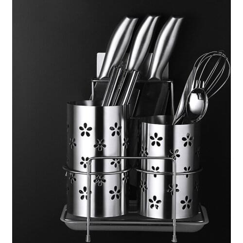 304 Stainless Steel Sink Cutlery Storage Box Drainer Spoon Forks Dinnerware Water Drying Rack Holder Kitchen Organizer Tools