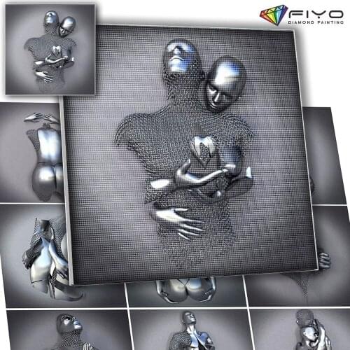 5D DIY Diamond Painting Metal Figure Statue Abstract Picture Full Diamond Art Mosaic Embroidery Cross Stitch Kit Home Decor