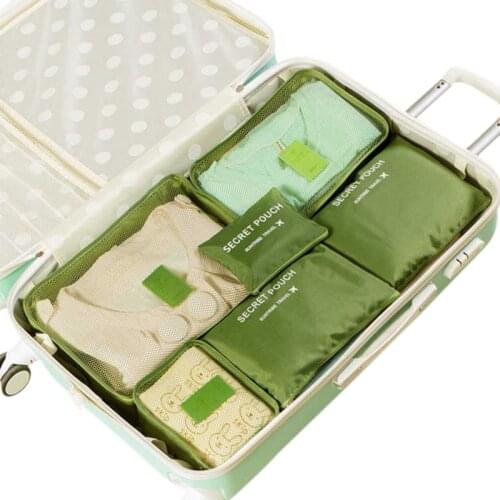 6 Pcs Storage Bag Set Waterproof Clothes Underwear Organizer Pouch Portable Suitcase Closet Divider Container Organiser Travel