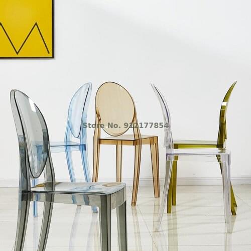 Acrylic Transparent Chair Crystal Stool Devil Ghost Chair Nordic Dining Chair Net Red Hotel Chair Creative Makeup Chair