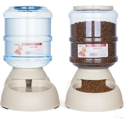 Automatic Pet Feeding Drinker Automatic Feeder Cat and Dog Pet Bowl 3.75L Large Capacity