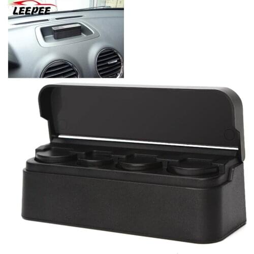 Car Orginazer Car Styling Universal Coin Case Storage Box Holder Container Car Coin Holder Black Plastic