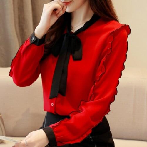 Blouses Woman 2021 Fashion Blouse Women Chiffon Blouse Women Tops Long Sleeve Women Shirts Womens Tops And Blouses Blusas C126