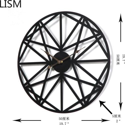 Large Dining Living Room Wall Clock Modern Design Luxury Metal Watch Wall Clocks 3d Silent Reloj Mural Pared Rustic Home Decor