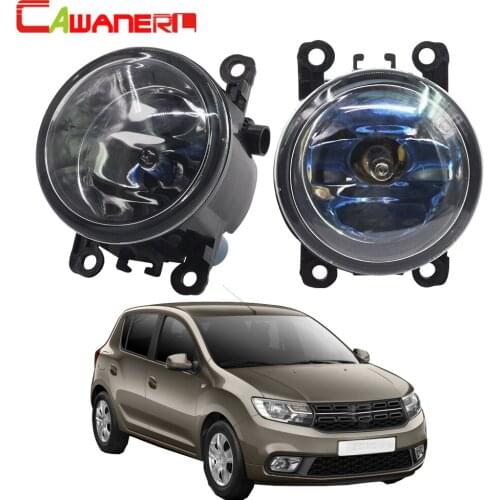 Cawanerl 2 Pieces 100W Car Halogen Front Fog Light Bulb DRL Daytime Running Lamp 12V For Dacia Sandero Hatchback 2008-2015