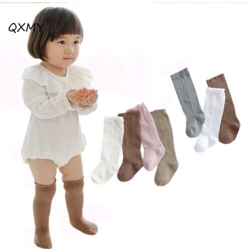 Childrens Socks For Girls Newborn Baby Socks Cheap Stuff Kids Socks Cotton Mesh Breathable High Knee Socks Spring Autumn