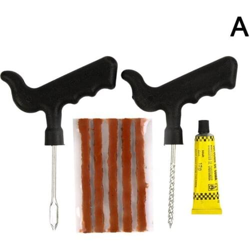 Auto tire repair tool 8-piece quick repair tool for rubber tubeless tire